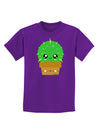 Cute Cactus Design Childrens Dark T-Shirt by TooLoud-Childrens T-Shirt-TooLoud-Purple-X-Small-Davson Sales