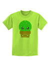 Cute Cactus Design Childrens T-Shirt by TooLoud-Childrens T-Shirt-TooLoud-Lime-Green-X-Small-Davson Sales