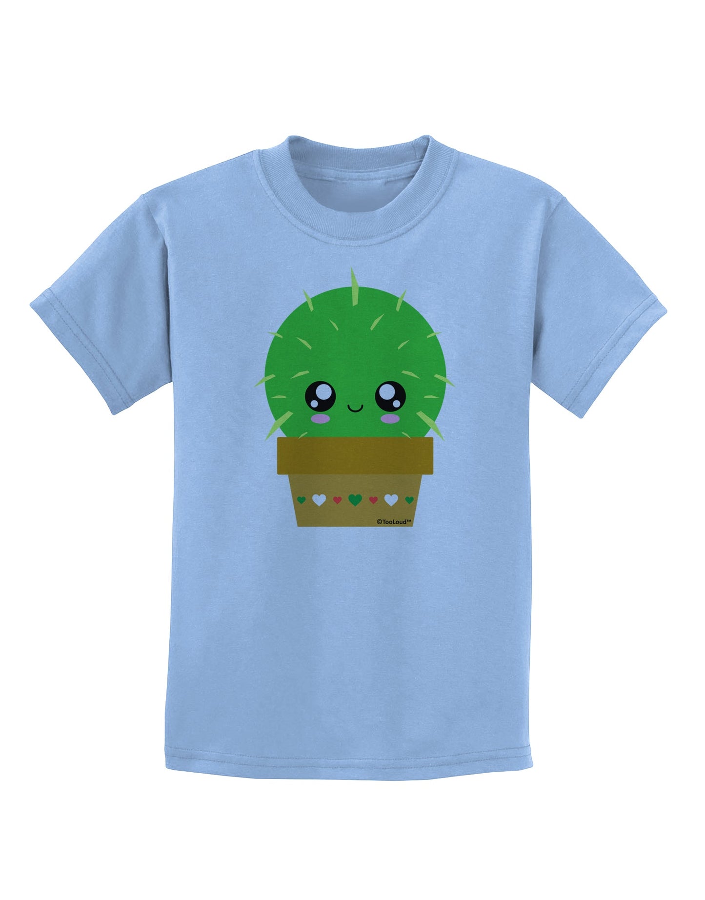 Cute Cactus Design Childrens T-Shirt by TooLoud-Childrens T-Shirt-TooLoud-Light-Blue-X-Small-Davson Sales