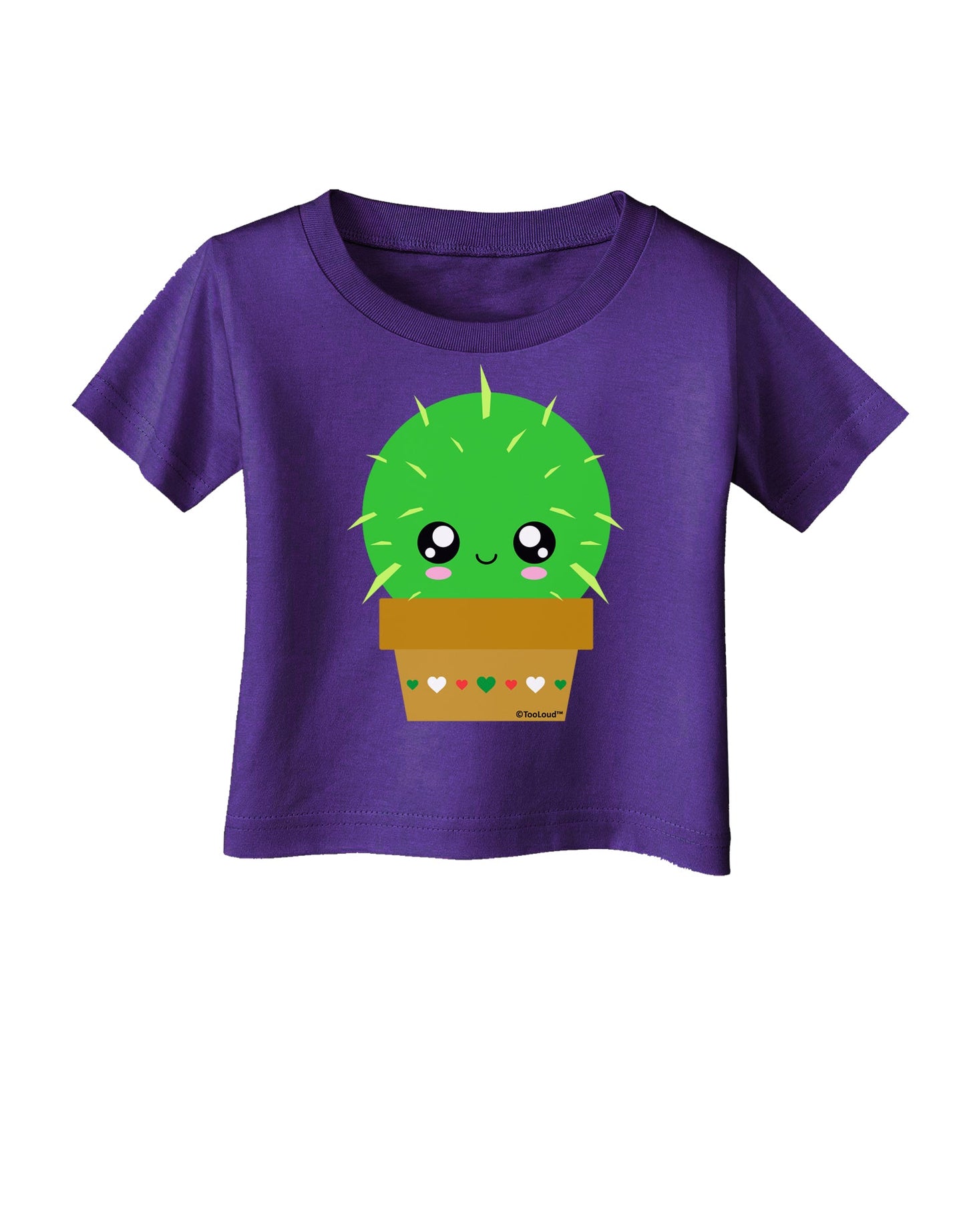 Cute Cactus Design Infant T-Shirt Dark by TooLoud-Infant T-Shirt-TooLoud-Purple-06-Months-Davson Sales