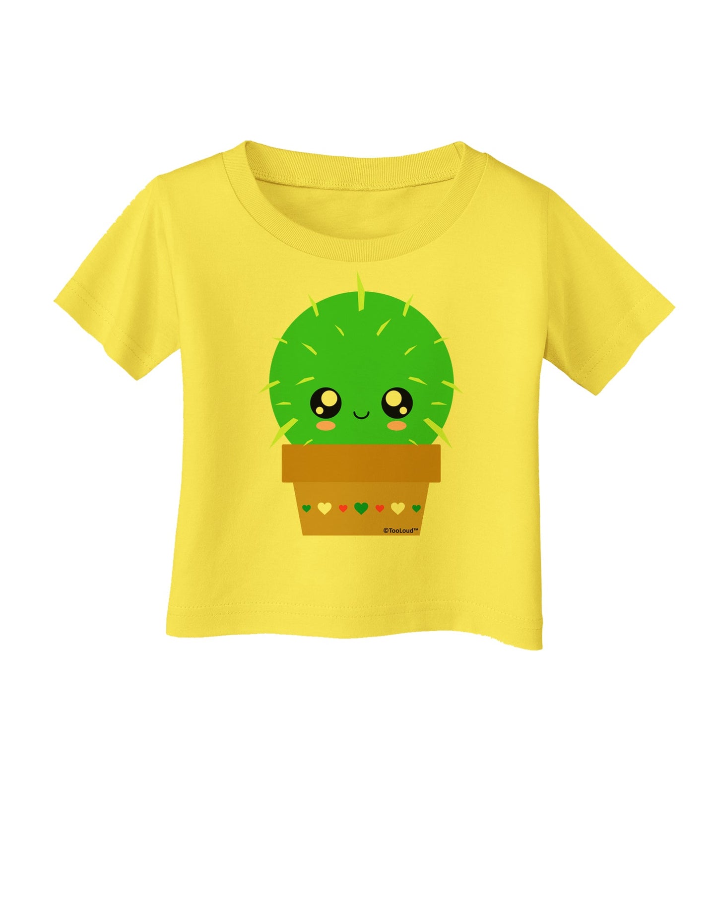 Cute Cactus Design Infant T-Shirt by TooLoud-Infant T-Shirt-TooLoud-Yellow-06-Months-Davson Sales