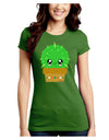 Cute Cactus Design Juniors Crew Dark T-Shirt by TooLoud-T-Shirts Juniors Tops-TooLoud-Kiwi-Green-Juniors Fitted X-Small-Davson Sales