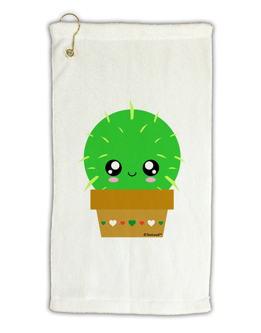 Cute Cactus Design Micro Terry Gromet Golf Towel 16 x 25 inch by TooLoud-Golf Towel-TooLoud-White-Davson Sales