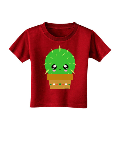 Cute Cactus Design Toddler T-Shirt Dark by TooLoud-Toddler T-Shirt-TooLoud-Red-2T-Davson Sales