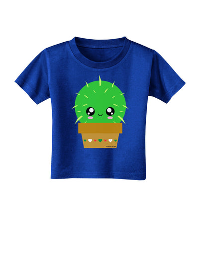 Cute Cactus Design Toddler T-Shirt Dark by TooLoud-Toddler T-Shirt-TooLoud-Royal-Blue-2T-Davson Sales