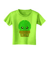 Cute Cactus Design Toddler T-Shirt by TooLoud-Toddler T-Shirt-TooLoud-Lime-Green-2T-Davson Sales