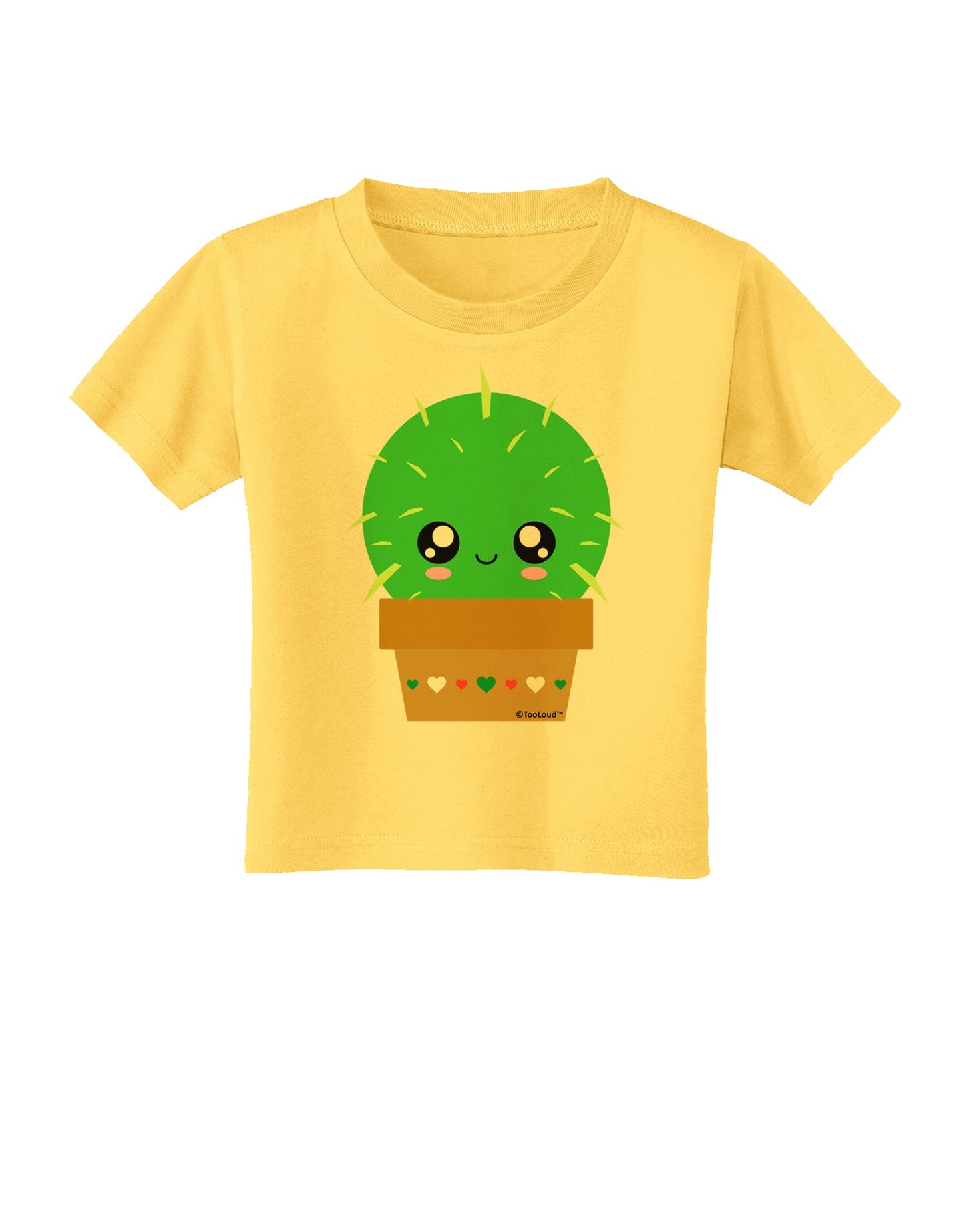 Cute Cactus Design Toddler T-Shirt by TooLoud-Toddler T-Shirt-TooLoud-Yellow-2T-Davson Sales