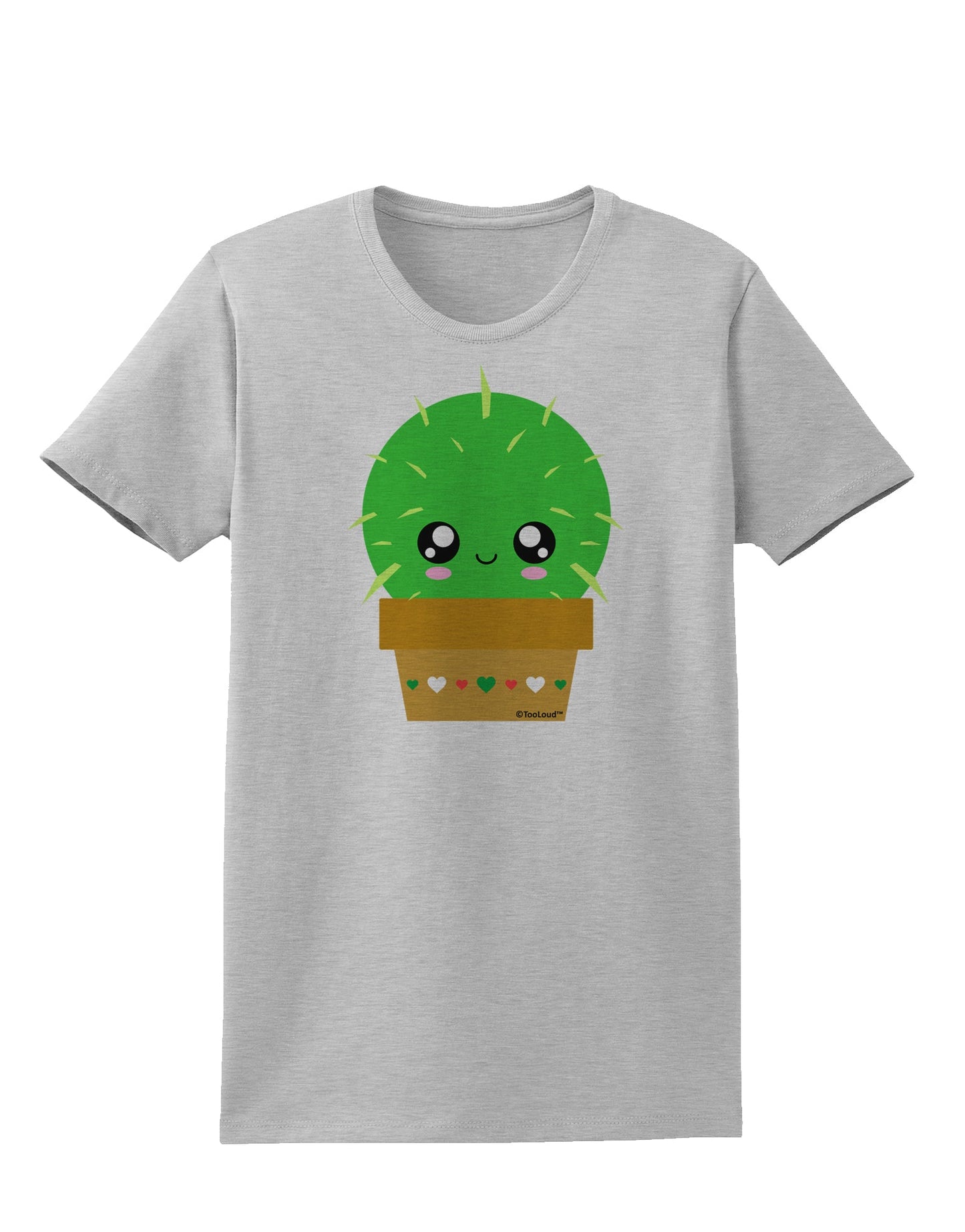 Cute Cactus Design Womens T-Shirt by TooLoud-Womens T-Shirt-TooLoud-AshGray-X-Small-Davson Sales