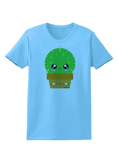 Cute Cactus Design Womens T-Shirt by TooLoud-Womens T-Shirt-TooLoud-Aquatic-Blue-X-Small-Davson Sales