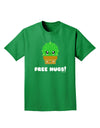 Cute Cactus - Free Hugs Adult Dark T-Shirt-Mens T-Shirt-TooLoud-Kelly-Green-Small-Davson Sales