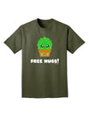 Cute Cactus - Free Hugs Adult Dark T-Shirt-Mens T-Shirt-TooLoud-Military-Green-Small-Davson Sales