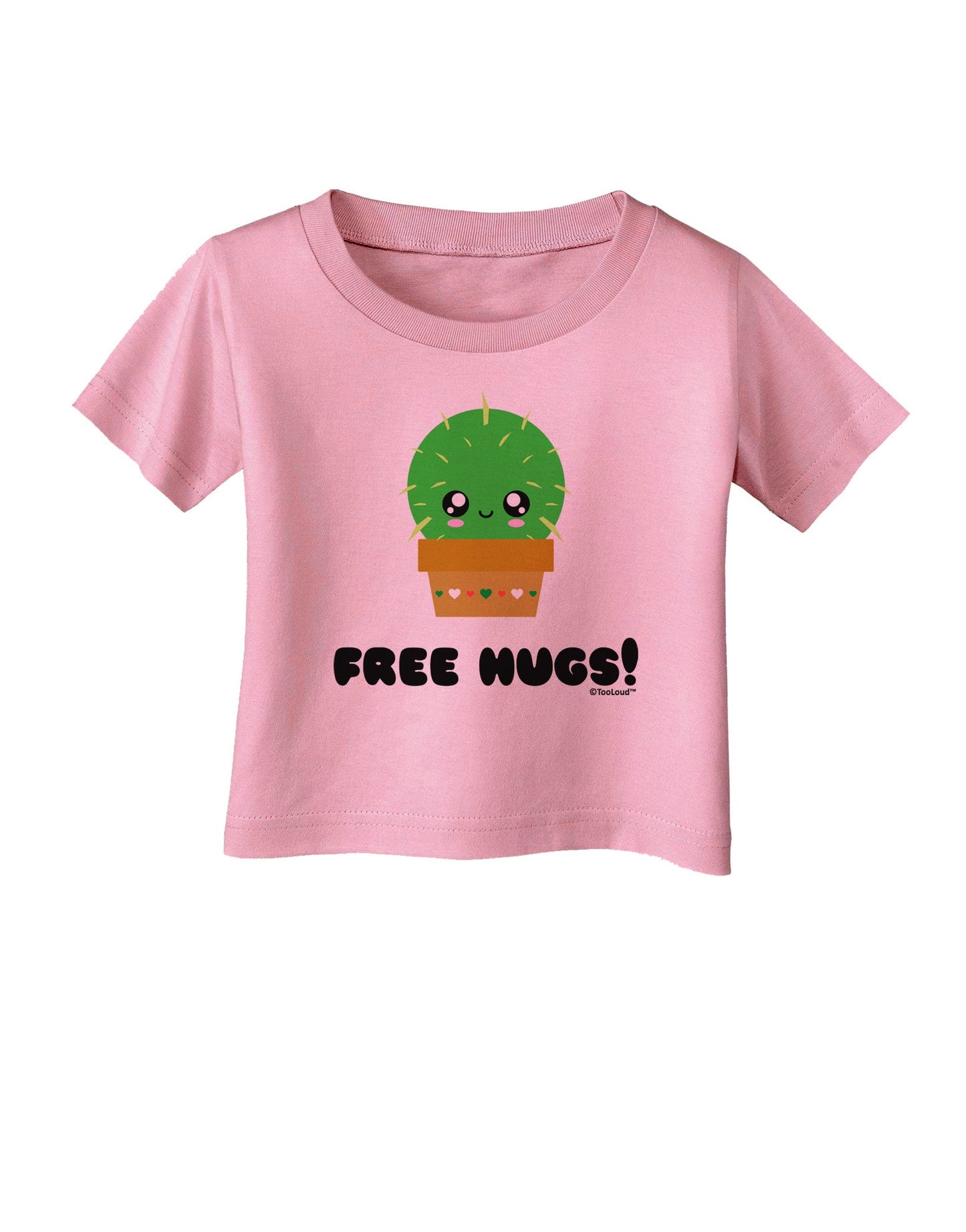 Cute Cactus - Free Hugs Infant T-Shirt-Infant T-Shirt-TooLoud-Candy-Pink-06-Months-Davson Sales
