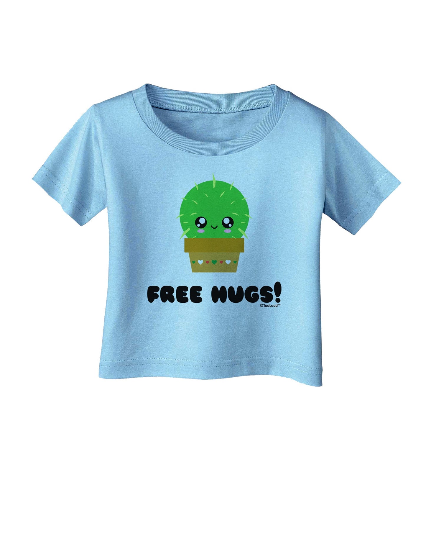 Cute Cactus - Free Hugs Infant T-Shirt-Infant T-Shirt-TooLoud-Aquatic-Blue-06-Months-Davson Sales