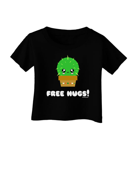 Cute Cactus - Free Hugs Infant T-Shirt Dark-Infant T-Shirt-TooLoud-Black-06-Months-Davson Sales