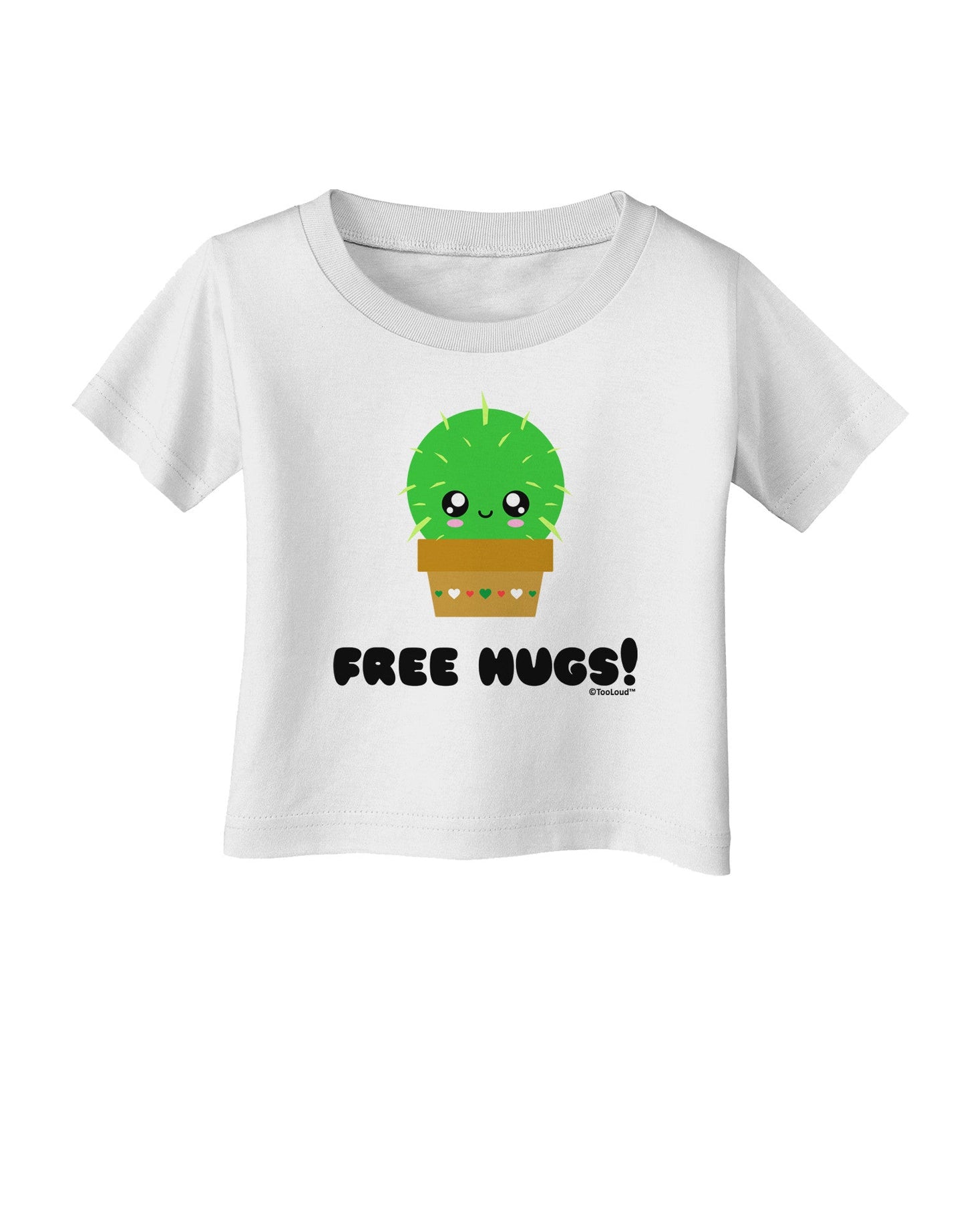 Cute Cactus - Free Hugs Infant T-Shirt-Infant T-Shirt-TooLoud-White-06-Months-Davson Sales