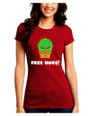 Cute Cactus - Free Hugs Juniors Crew Dark T-Shirt-T-Shirts Juniors Tops-TooLoud-Red-Juniors Fitted Small-Davson Sales