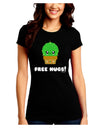 Cute Cactus - Free Hugs Juniors Crew Dark T-Shirt-T-Shirts Juniors Tops-TooLoud-Black-Juniors Fitted Small-Davson Sales