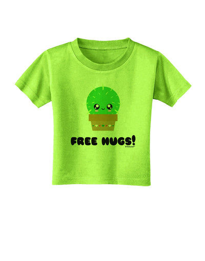 Cute Cactus - Free Hugs Toddler T-Shirt-Toddler T-Shirt-TooLoud-Lime-Green-2T-Davson Sales