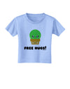 Cute Cactus - Free Hugs Toddler T-Shirt-Toddler T-Shirt-TooLoud-Aquatic-Blue-2T-Davson Sales