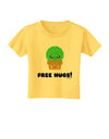 Cute Cactus - Free Hugs Toddler T-Shirt-Toddler T-Shirt-TooLoud-Yellow-2T-Davson Sales