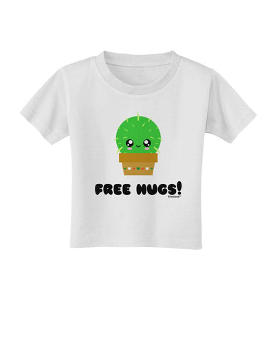 Cute Cactus - Free Hugs Toddler T-Shirt-Toddler T-Shirt-TooLoud-White-2T-Davson Sales