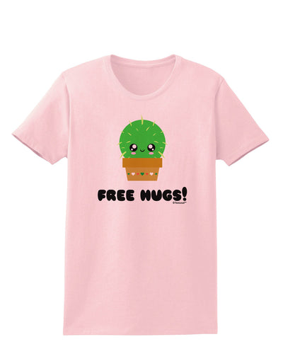 Cute Cactus - Free Hugs Womens T-Shirt-Womens T-Shirt-TooLoud-PalePink-X-Small-Davson Sales