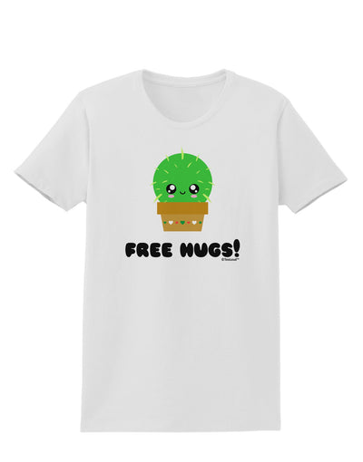 Cute Cactus - Free Hugs Womens T-Shirt-Womens T-Shirt-TooLoud-White-X-Small-Davson Sales