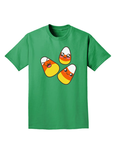 Cute Candy Corn Family Halloween Adult Dark T-Shirt-Mens T-Shirt-TooLoud-Kelly-Green-Small-Davson Sales