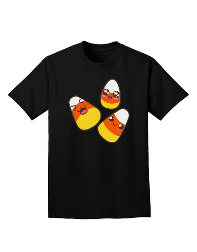 Cute Candy Corn Family Halloween Adult Dark T-Shirt-Mens T-Shirt-TooLoud-Black-Small-Davson Sales