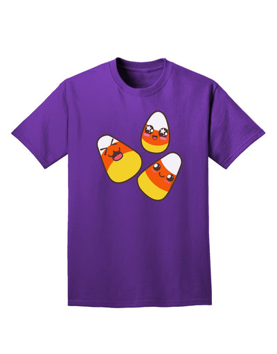 Cute Candy Corn Family Halloween Adult Dark T-Shirt-Mens T-Shirt-TooLoud-Purple-Small-Davson Sales