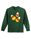 Cute Candy Corn Family Halloween Adult Long Sleeve Dark T-Shirt-TooLoud-Dark-Green-Small-Davson Sales