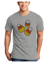 Cute Candy Corn Family Halloween Adult V-Neck T-shirt-Mens V-Neck T-Shirt-TooLoud-HeatherGray-Small-Davson Sales