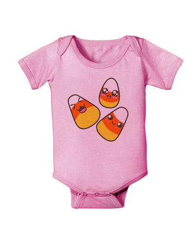 Cute Candy Corn Family Halloween Baby Romper Bodysuit-Baby Romper-TooLoud-Light-Pink-06-Months-Davson Sales