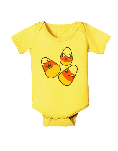 Cute Candy Corn Family Halloween Baby Romper Bodysuit-Baby Romper-TooLoud-Yellow-06-Months-Davson Sales