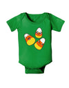 Cute Candy Corn Family Halloween Baby Romper Bodysuit Dark-Baby Romper-TooLoud-Clover-Green-06-Months-Davson Sales