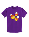 Cute Candy Corn Family Halloween Childrens Dark T-Shirt-Childrens T-Shirt-TooLoud-Purple-X-Small-Davson Sales