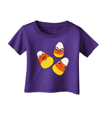 Cute Candy Corn Family Halloween Infant T-Shirt Dark-Infant T-Shirt-TooLoud-Purple-06-Months-Davson Sales