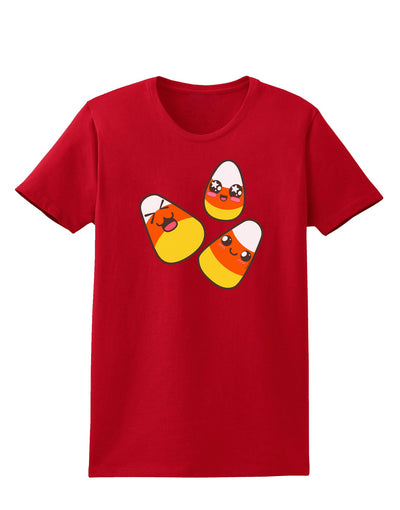 Cute Candy Corn Family Halloween Womens Dark T-Shirt-TooLoud-Red-X-Small-Davson Sales