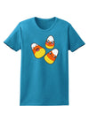 Cute Candy Corn Family Halloween Womens Dark T-Shirt-TooLoud-Turquoise-X-Small-Davson Sales