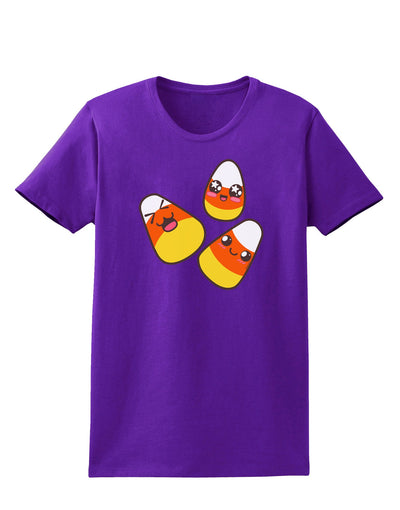 Cute Candy Corn Family Halloween Womens Dark T-Shirt-TooLoud-Purple-X-Small-Davson Sales