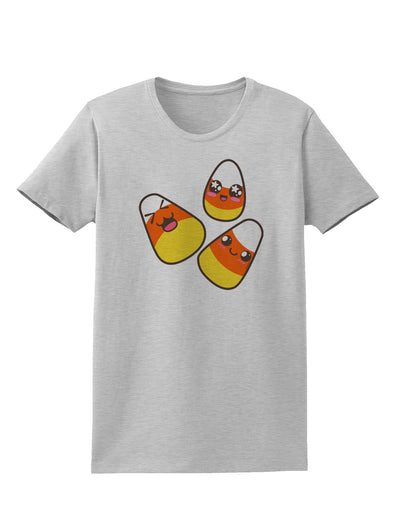 Cute Candy Corn Family Halloween Womens T-Shirt-Womens T-Shirt-TooLoud-AshGray-X-Small-Davson Sales