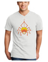 Cute Candy Corn Spider - Halloween Adult V-Neck T-shirt-Mens V-Neck T-Shirt-TooLoud-White-Small-Davson Sales