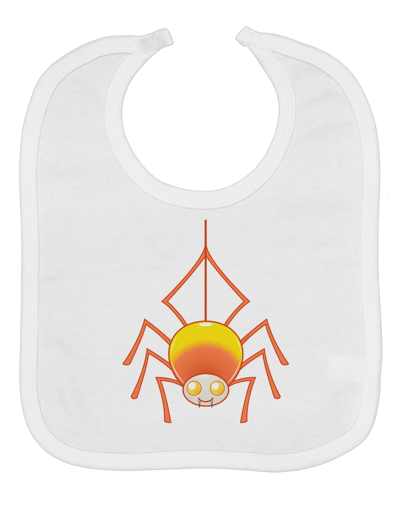 Cute Candy Corn Spider - Halloween Baby Bib