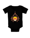 Cute Candy Corn Spider - Halloween Baby Romper Bodysuit Dark-Baby Romper-TooLoud-Black-06-Months-Davson Sales