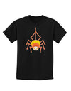 Cute Candy Corn Spider - Halloween Childrens Dark T-Shirt-Childrens T-Shirt-TooLoud-Black-X-Small-Davson Sales