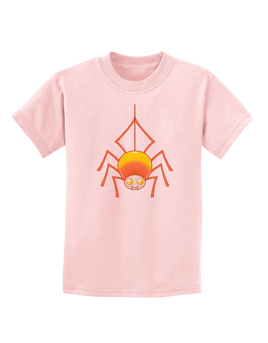 Cute Candy Corn Spider - Halloween Childrens T-Shirt-Childrens T-Shirt-TooLoud-White-X-Small-Davson Sales