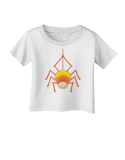 Cute Candy Corn Spider - Halloween Infant T-Shirt-Infant T-Shirt-TooLoud-White-06-Months-Davson Sales