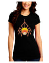 Cute Candy Corn Spider - Halloween Juniors Crew Dark T-Shirt-T-Shirts Juniors Tops-TooLoud-Black-Juniors Fitted Small-Davson Sales