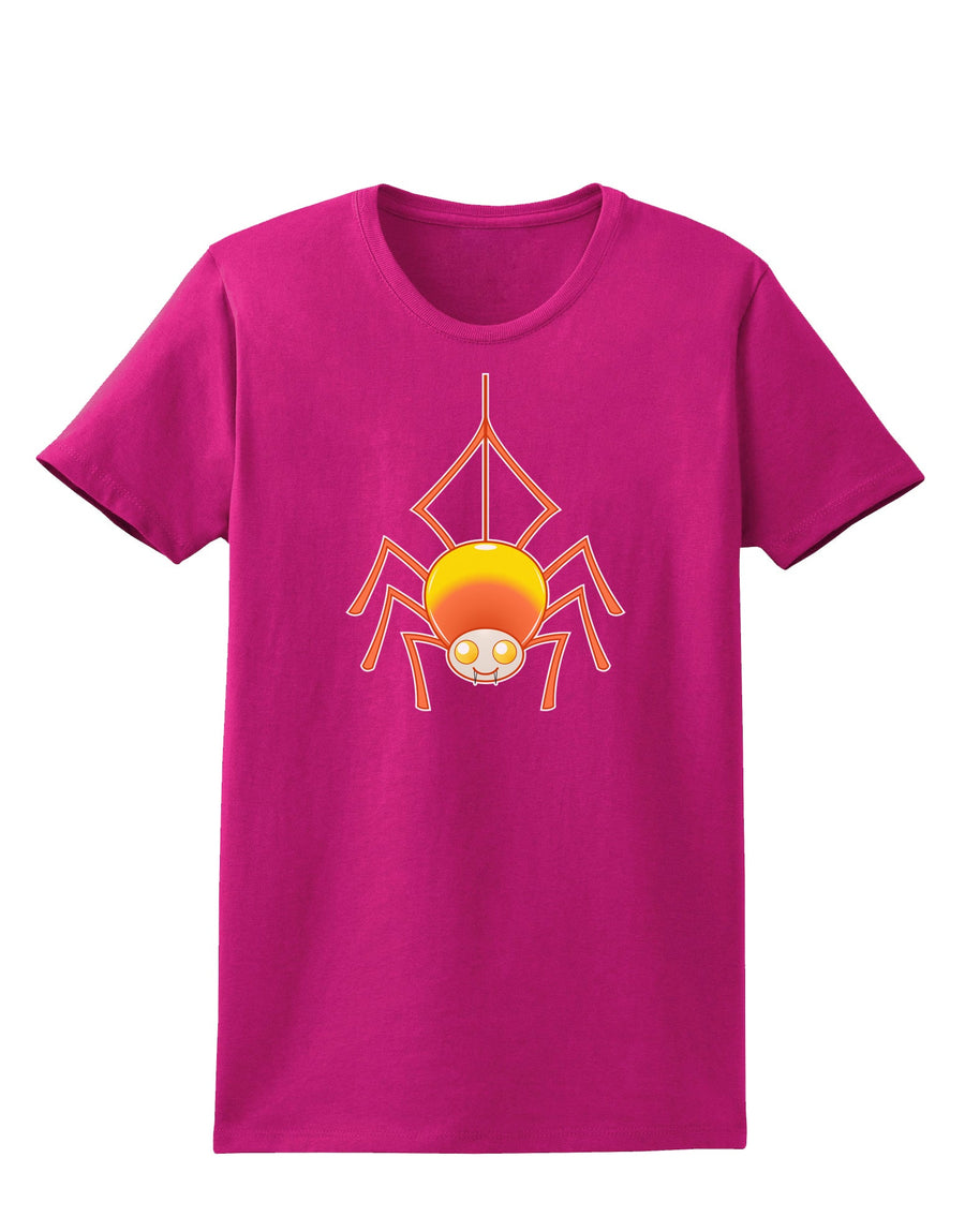 Cute Candy Corn Spider - Halloween Womens Dark T-Shirt-Womens T-Shirt-TooLoud-Black-X-Small-Davson Sales