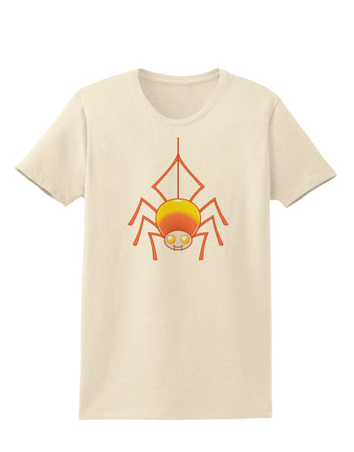 Cute Candy Corn Spider - Halloween Womens T-Shirt-Womens T-Shirt-TooLoud-Natural-X-Small-Davson Sales